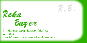 reka buzer business card